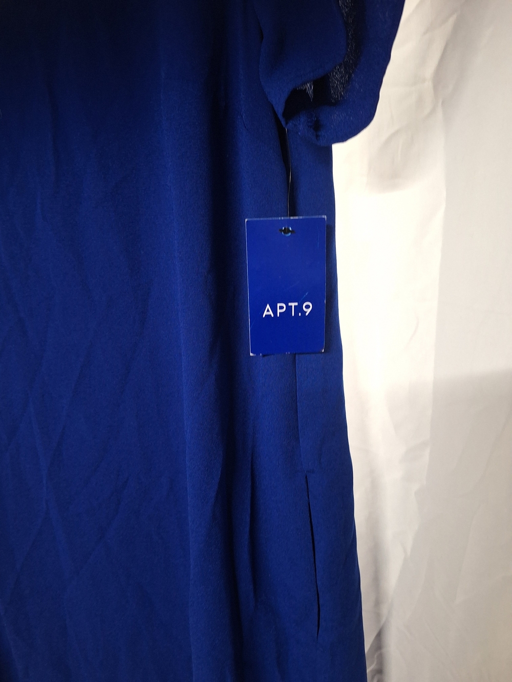 Apt. 9 Women's V-Neck Short Sleeve Tunic Dress - Royal Blue - Picture 3 of 5